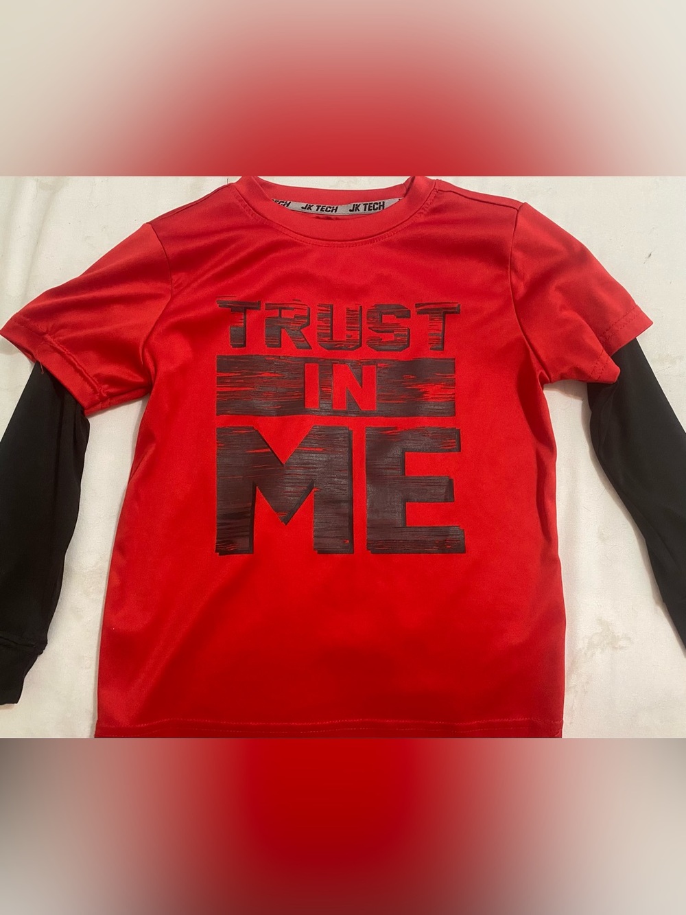 JK Tech Red Boys' 'Trust In Me' Graphic Top